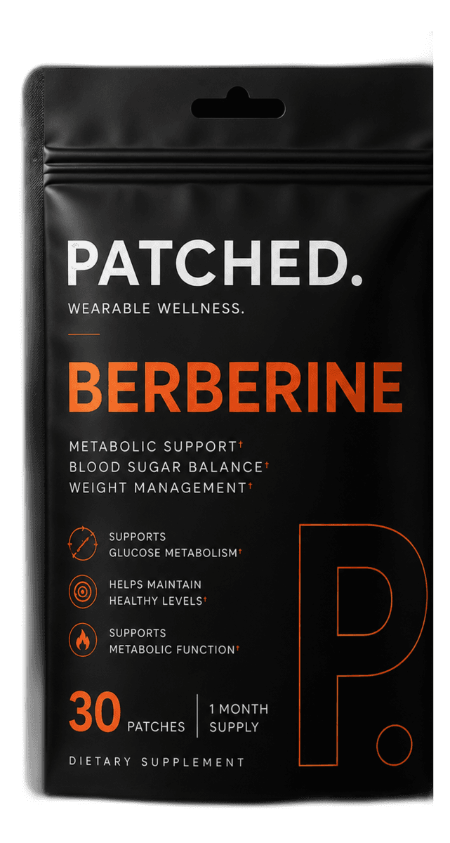 Berberine patch pouch, front view