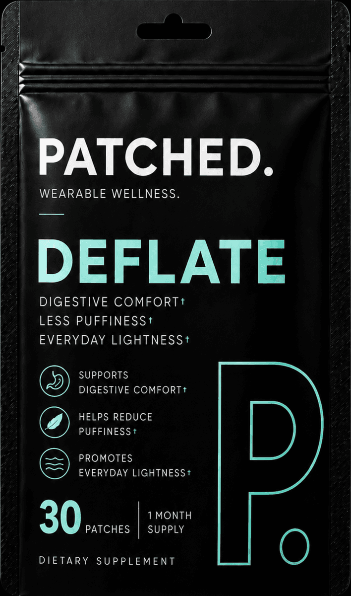 Deflate patch pouch, front view
