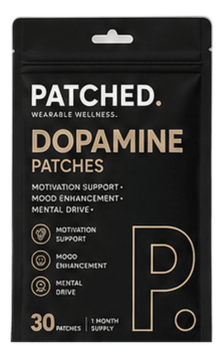 Dopamine patch pouch, front view